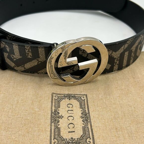Men’s Gucci, Supreme GG Leather belt size 110 cm/44 inches made in Italy - Picture 2 of 6